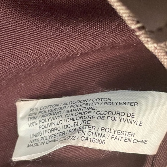 Liz Claiborne small canvas shoulder bag, beige and light brown - Picture 10 of 10